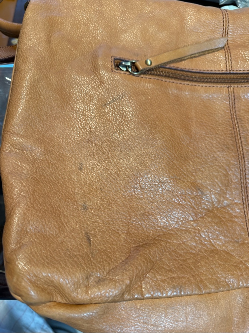 Lucky Brand Brown Leather Boho Shoulder Bag / Hobo Bag with Tassels - Picture 12 of 15